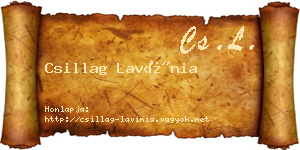Csillag Lavínia névjegykártya